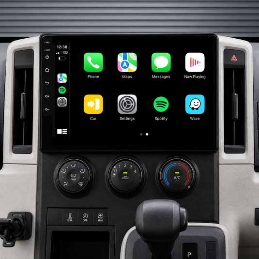Toyota Hiace (2019-2024) Plug & Play Head Unit Upgrade Kit: Car Radio with Wireless & Wired Apple CarPlay & Android Auto