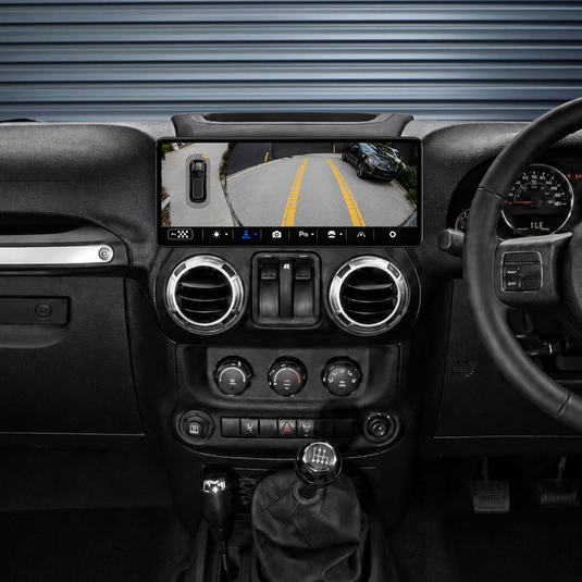 Jeep Wrangler 12.3" HD Large Screen (2011-2016) Plug & Play Head Unit Upgrade Kit: Car Radio with Wireless & Wired Apple CarPlay & Android Auto