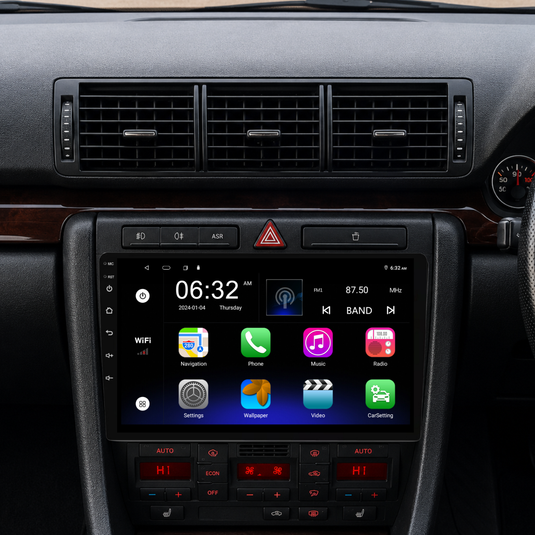 Audi A6 C5 (1997-2004) Plug & Play Head Unit Upgrade Kit: Car Radio with Wireless & Wired Apple CarPlay & Android Auto