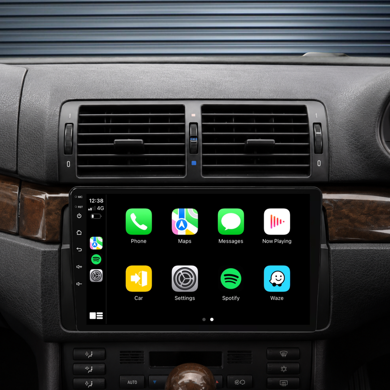 Load image into Gallery viewer, BMW E46 3 Series &amp; M3 (1998-2005) Plug &amp; Play Apple CarPlay &amp; Android Auto Head Unit Upgrade Kit – Wireless Touchscreen GPS Stereo Replacement
