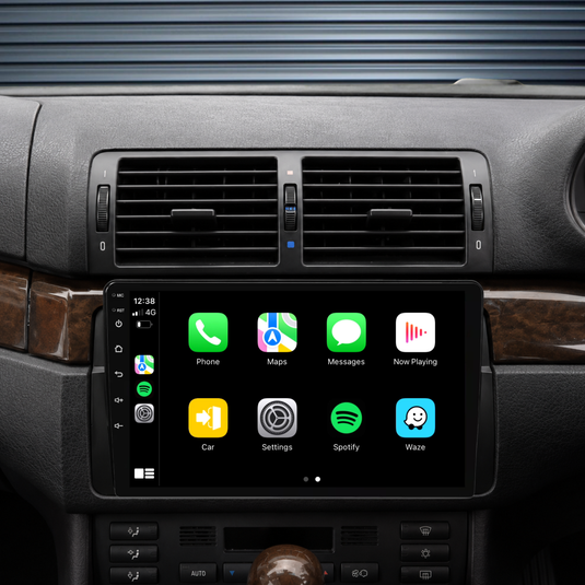 BMW E46 3 Series & M3 (1998-2005) Plug & Play Apple CarPlay & Android Auto Head Unit Upgrade Kit – Wireless Touchscreen GPS Stereo Replacement