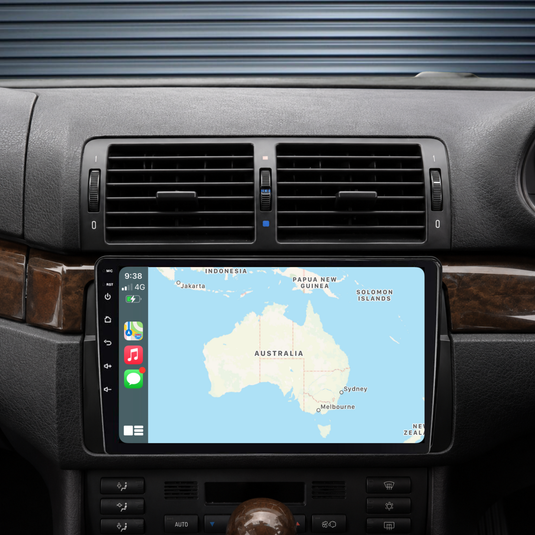 BMW E46 3 Series & M3 (1998-2005) Plug & Play Apple CarPlay & Android Auto Head Unit Upgrade Kit – Wireless Touchscreen GPS Stereo Replacement