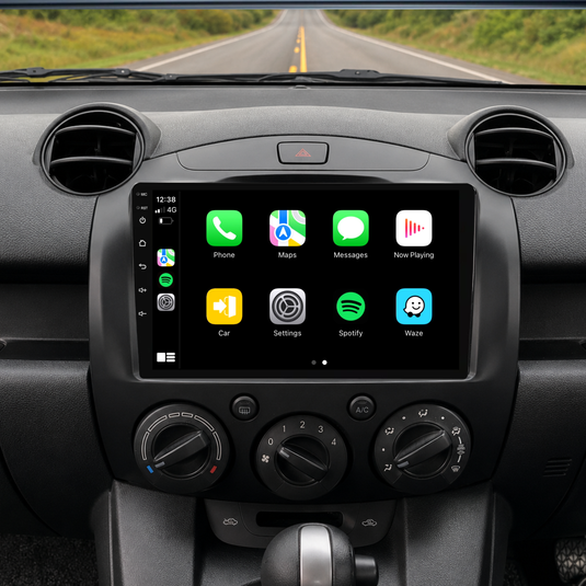 Mazda 2 (2007-2014) Plug & Play Head Unit Upgrade Kit: Car Radio with Wireless & Wired Apple CarPlay & Android Auto