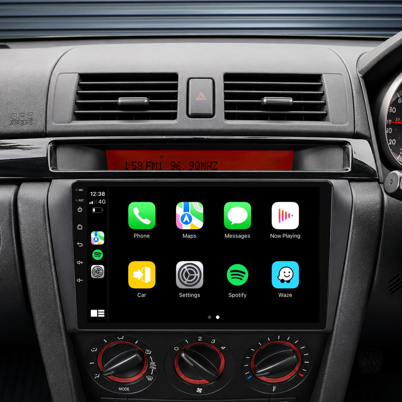 Load image into Gallery viewer, Mazda3 Simple (2004-2012) Plug &amp; Play Head Unit Upgrade Kit: Car Radio with Wireless &amp; Wired Apple CarPlay &amp; Android Auto
