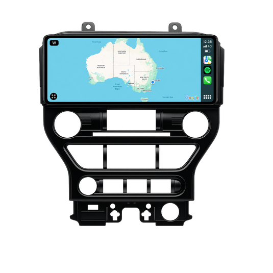 Ford Mustang (2015-2021) 12.3" HD Large Premium Plug & Play Head Unit Upgrade Kit: Car Radio with Wireless & Wired Apple CarPlay & Android Auto