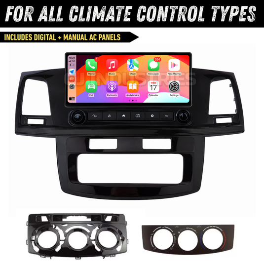 Toyota Hilux N70 Digital & Manual AC (2005-2014) 12.3