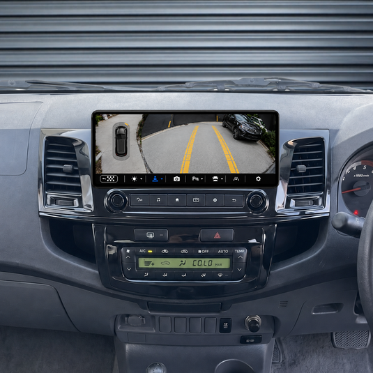 Toyota Hilux N70 Digital & Manual AC (2005-2014) 12.3" HD Plug & Play Head Unit Upgrade Kit: Car Radio with Wireless & Wired Apple CarPlay & Android Auto