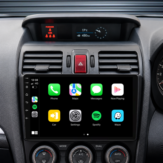 Subaru Forester/Impreza/XV/WRX (2012-2015) Plug & Play Head Unit Upgrade Kit: Car Radio with Wireless & Wired Apple CarPlay & Android Auto