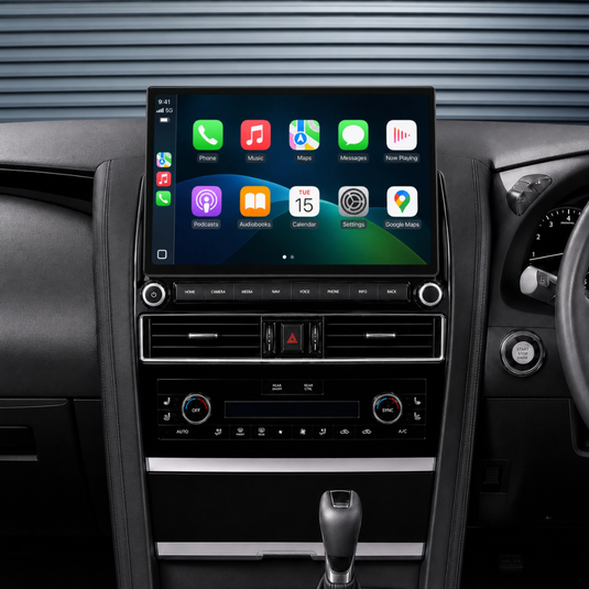 Nissan Patrol Y62 Ti / Ti-L / Warrior (2010 - 2024) 13.1" HD Large Plug & Play Head Unit Upgrade Kit: Car Radio with Wireless & Wired Apple CarPlay & Android Auto