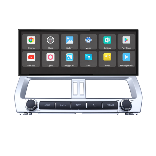 Toyota Prado (2018-2024) 12.3" HD Plug & Play Head Unit Upgrade Kit: Car Radio with Wireless & Wired Apple CarPlay & Android Auto