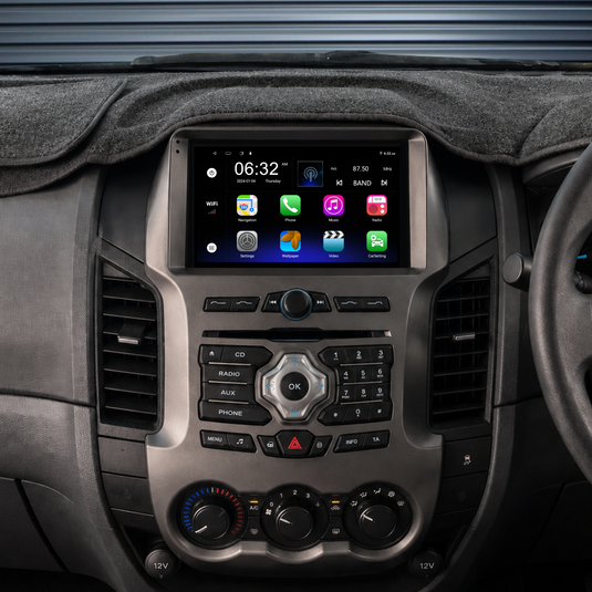 Ford Ranger (2011-2015) Plug & Play Head Unit Upgrade Kit: Car Radio with Wireless & Wired Apple CarPlay & Android Auto