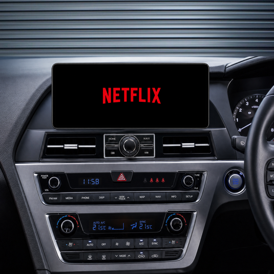 Hyundai Sonata 9 LF 12.3" HD Large Screen (2014-2018) Plug & Play Head Unit Upgrade Kit: Car Radio with Wireless & Wired Apple CarPlay & Android Auto