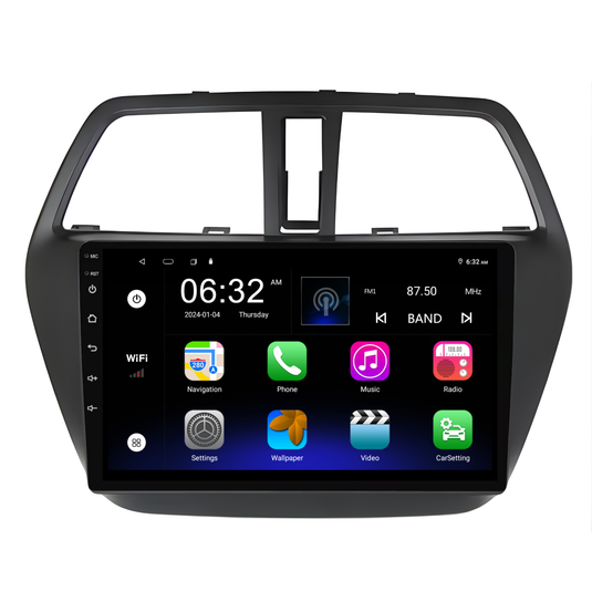 Suzuki S-Cross / S Cross (2012-2016) Plug & Play Head Unit Upgrade Kit: Car Radio with Wireless & Wired Apple CarPlay & Android Auto