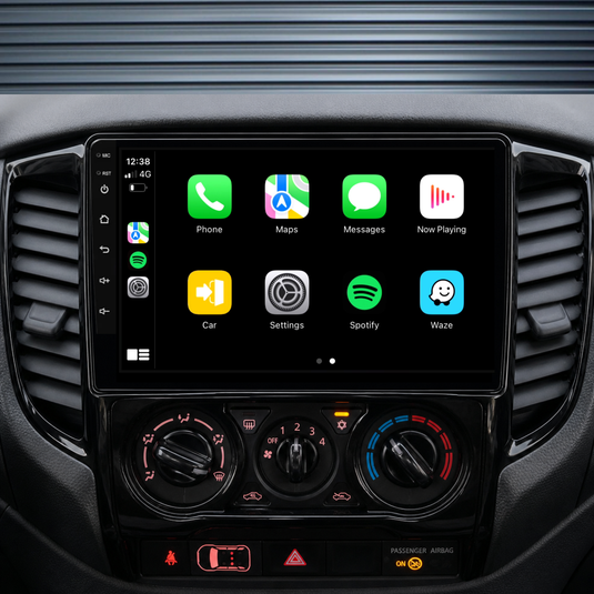 Mitsubishi Triton MANUAL AC (2015-2022) Plug & Play Head Unit Upgrade Kit: Car Radio with Wireless & Wired Apple CarPlay & Android Auto
