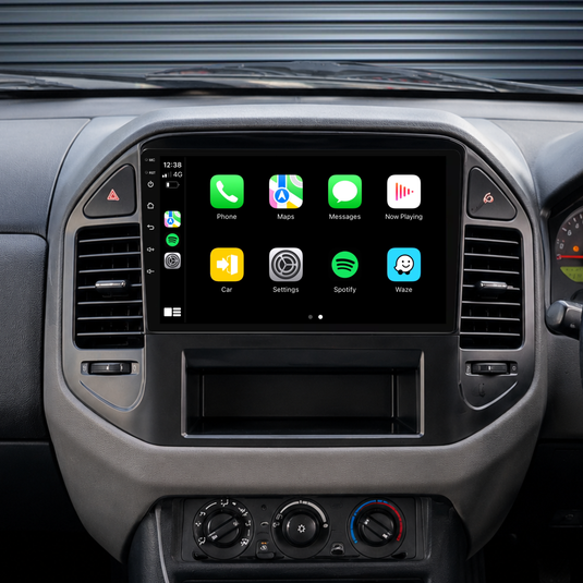 Mitsubishi Pajero V73 with cutout (2000-2006) Plug & Play Head Unit Upgrade Kit: Car Radio with Wireless & Wired Apple CarPlay & Android Auto