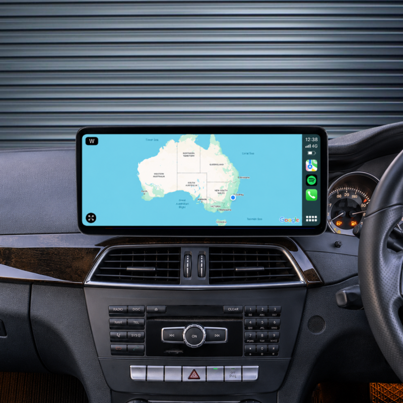 Load image into Gallery viewer, Mercedes Benz C-Class W204 (2012-2014) 12.3" HD Large Premium Plug &amp; Play Head Unit Upgrade Kit: Car Radio with Wireless &amp; Wired Apple CarPlay &amp; Android Auto
