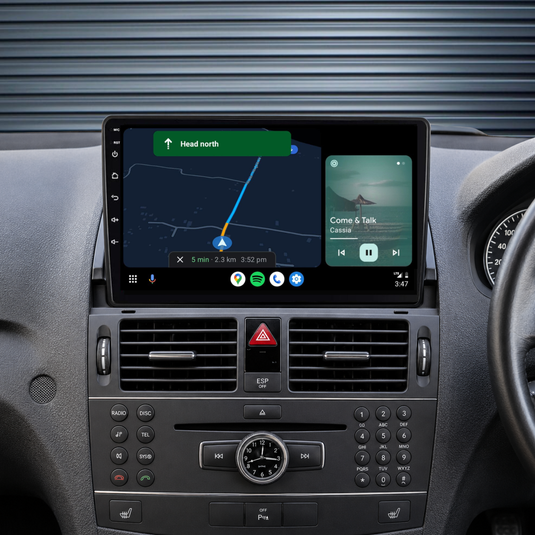 Benz C-Class / W204 S204 (2006-2011) Plug & Play Head Unit Upgrade Kit: Car Radio with Wireless & Wired Apple CarPlay & Android Auto