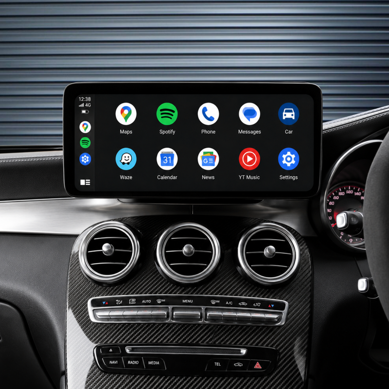 Load image into Gallery viewer, Mercedes Benz C-Class W205 (2014-2019) 12.3" HD Large Premium Plug &amp; Play Head Unit Upgrade Kit: Car Radio with Wireless &amp; Wired Apple CarPlay &amp; Android Auto
